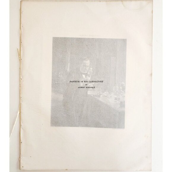 Louis Pasteur In His Laboratory Photogravure Victorian 1894 Albert Edelfelt DWT1 - Picture 3 of 3